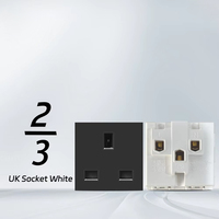BAOBEN Module de fonction de panneau noir avec interrupteur de prise standard multi-tri-plaques, USB à charge rapide Type C, clé DIY 4*2 4*4