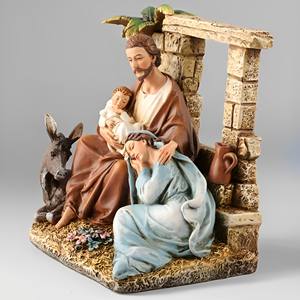 स्टॉक उत्पाद 18cmh राल पवित्र परिवार नटिविटी आकृति कैथोलिक धार्मिक मूर्तियों आभूषण मॉडल पैटर्न - Product Image 6