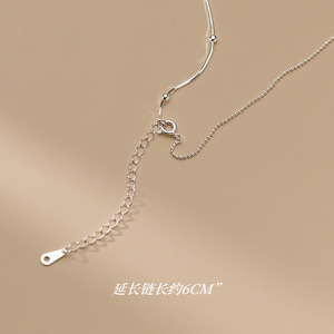Bijoux de mode 925 argent sterling coeur plaqué <span class=keywords><strong>or</strong></span> colliers petite boule ronde chaîne de perles pour les femmes saint valentin fête des mères - Product Image 6
