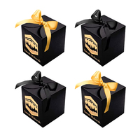Boîtes à bonbons Umrah Mubarak Hajj Kaaba, boîtes cadeaux en chocolat, ruban, emballage en papier pour la fête de l'Aïd Ramadan