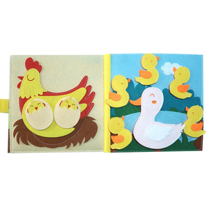 動物フェルトアクティビティブックパターンDYI子供のための静かな本の縫製23 <span class=keywords><strong>4</strong></span>歳の赤ちゃんのソフトブックチュートリアル - Product Image 3