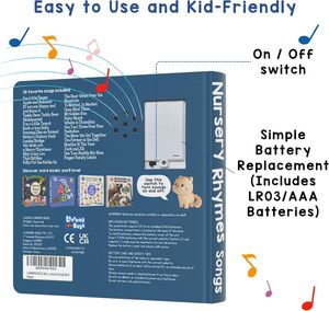 Enfants préférés 28 comptines bouton tactile tableau de musique livres impression apprentissage livre de son intelligent pour les enfants - Product Image 4