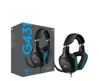 Logitech G431 7.1 Surround Sound Gamer Headset Ergonomie Casque de jeu filaire pour bureau de jeu PC PS