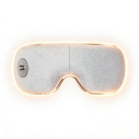Masseur oculaire sans fil infrarouge avec physiothérapie, contrôle de la minuterie, fonction chauffante, nettoyage détachable et massage par pétrissage pour les yeux et les épaules