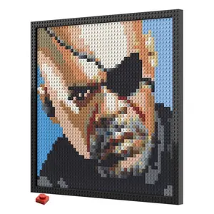 Bloques de construcción de Pixel Art para decoración del hogar, retrato de 48x48 puntos, 1x1, retratos de pared, bricolaje, Compatible con LOGO, juguetes, regalos