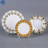 Service de vaisselle de luxe en céramique New Bone, finition émaillée, compatible lave-vaisselle, ensemble de 4 pièces en porcelaine, idéal pour les fêtes (16/24 pièces)