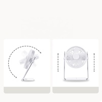 Ventilateur de table télescopique USB rechargeable, portable, réglable, pour l'extérieur, idéal pour l'été, à poser sur le bureau ou à accrocher au mur
