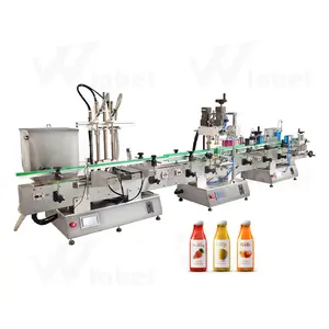 Thai Hot Sauce Round Bottle Desktop Filling Capping And Labeling Machine Production Line