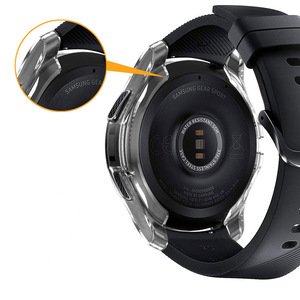 <span class=keywords><strong>Gear</strong></span> <span class=keywords><strong>S3</strong></span> <span class=keywords><strong>frontier</strong></span> pour <span class=keywords><strong>samsung</strong></span> Galaxy Watch 46mm coque de protection complète plaquée TPU souple - Product Image 2