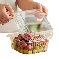 Récipient d'emballage de fruits alimentaires en plastique PET pour myrtilles framboises tomates cerises