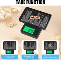 Mini balances électroniques haute 500g x 0.01g balance numérique de poche portable pour l'équilibre de bijoux en carat d'or