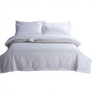 <span class=keywords><strong>Parure</strong></span> <span class=keywords><strong>de</strong></span> <span class=keywords><strong>lit</strong></span> hôtelier quatre pièces en pur coton, drap, housse <span class=keywords><strong>de</strong></span> couette, blanc, rayures épaissies, style simple - Product Image 1