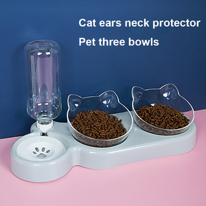 4 renk <span class=keywords><strong>Pet</strong></span> otomatik besleyici <span class=keywords><strong>Pet</strong></span> şeyler kedi köpek içme besleyici besleyici besleme çift kase içme yükseltilmiş Stand 3-in-1 - Product Image 3
