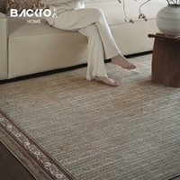 BACKTO Maschinell Gewebter Teppich mit Floralem Abstraktem Muster Vintage Wabi-Sabi Stil für Wohnzimmer Schlafzimmer Retro