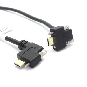 Curva lateral personalizada de fábrica de China, con un tornillo a un enchufe de curva lateral de dos tornillos, cable de panel de dispositivo digital fijo - Product Image 5