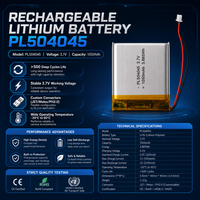 Batterie Li-ion polymère rechargeable 3,7 V 1050 mAh 504045 pour traceur GPS, appareil intelligent, équipement médical