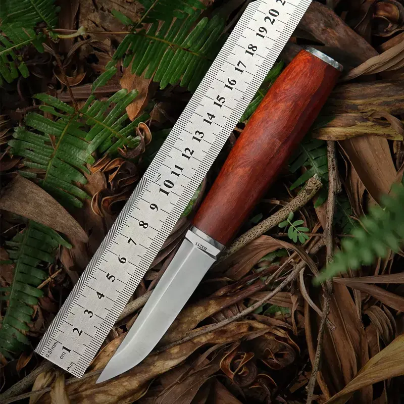 Colombia Fixed Blade Hunting Knife Rosewood Handle Stainless Steel Outdoor Tools Gifts for Hunters and Outdoors