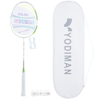 YODIMAN – Ensemble de badminton populaire, personnalisé, de haute qualité, léger et écologique, avec raquettes en fibre de carbone premium et cordages tissés rigides