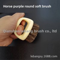 Brosse à barbe de polissage en forme de fer à cheval, en crin de cheval et poils de sanglier, dépoussiéreur annulaire pour poils rebelles, objet culturel portatif