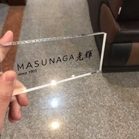 Bloc de présentation de logo en acrylique transparent personnalisé, impression UV, autoportant, taille personnalisable pour les magasins de détail, promotion de la marque