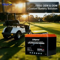 Baterai Lithium LiFePO4 12V 100Ah Low Self Discharge untuk Golf Cart, Bluetooth, Pemanas, Colokan Anderson, Marine, RV, Solar, Cadangan Daya Rumah