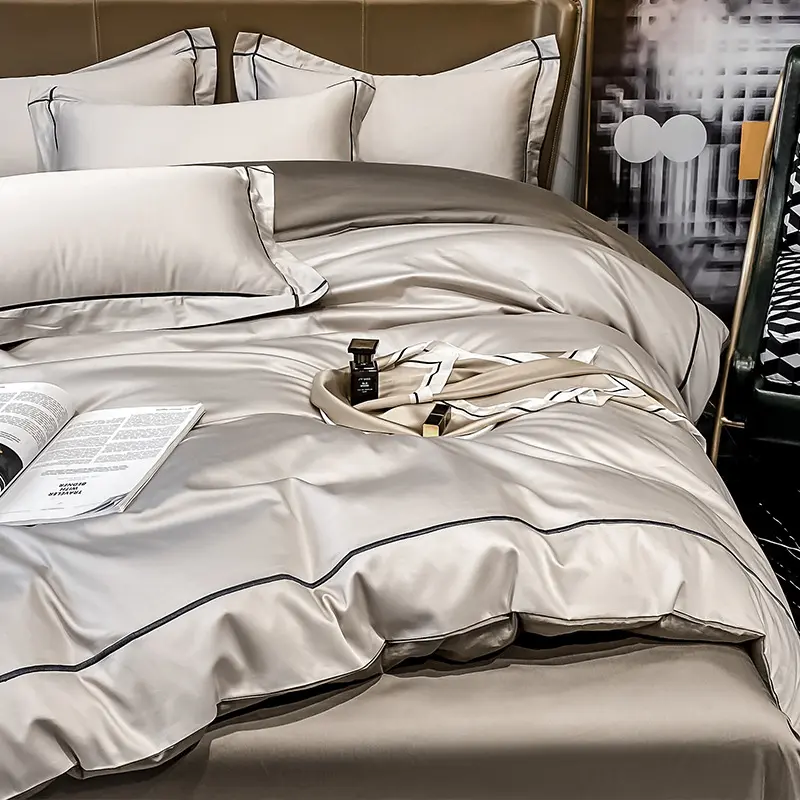 Wholesale hotel bedding use cotton duvet covers quilt cover set