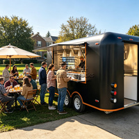 Grande remorque alimentaire personnalisée, type remorque à chevaux, pour pizzas, hot-dogs, burgers, avec équipement de cuisine complet