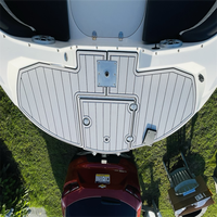 Tapis de pont en mousse EVA imitation teck pour plateforme de bain et cockpit de bateau 2021 Stingray 192 SC, style SeaDek MarineMat, auto-adhésif