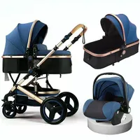 Poussette pliable de luxe 4 en 1 en alliage pour bébé par les fabricants comprend la poupée Mima Kinderwagen
