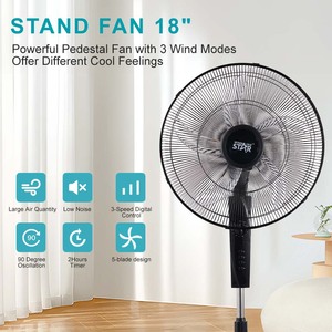 Winningstar Cross-Border Stand <b>Fan</b> Hot Selling 18-inch Home Use 55W Oscillating Portable Floor <b>Fan</b> - Product Image 2