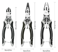Pince à bec multifonctionnelle, pince à bec long, pince diagonale, outils de réparation pour électriciens avec fonction de dénudage de fils