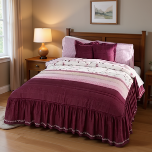 Ensemble de literie de compétition 10 pièces, taille matrimoniale, style princesse rayé, toutes saisons, coton et polyester, pour la maison - Product Image 2