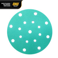 Papier abrasif et disques abrasifs de haute qualité, vente en gros OEM, grain moyen 80 à 240, 6 pouces, base en film vert, papier abrasif automobile