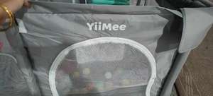 Valla de seguridad de tela gruesa para bebés, parque de bolas rectangular plegable de plástico para interior, <span class=keywords><strong>2023</strong></span> - Product Image 3