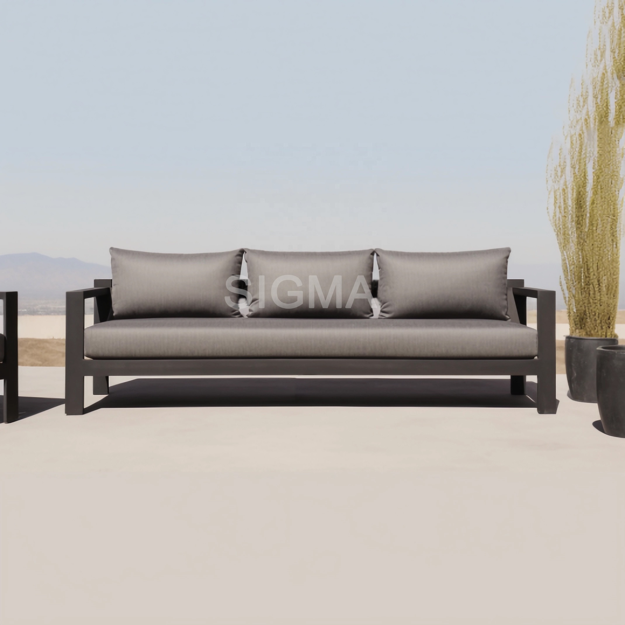 New arrival modern hotel aluminum garden sofa outdoor furniture sofa set