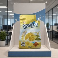 Sachets en plastique personnalisés pour boissons liquides avec paille, pour machine de remplissage de jus en aluminium, pochettes verticales à bec verseur