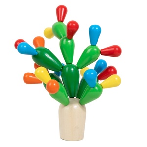 Montessori Early Education Wooden Cactus Tree Building Blocks Assembly <b>Educational</b> <b>Toy</b> for Children 4-6 Years Color Box - Product Image 5