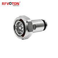 Connecteur RF L29 DIN 7/16 mâle à pince droite à souder ou à visser pour câble coaxial en cuivre LMR400 RG8 RG213 RG214 RG393