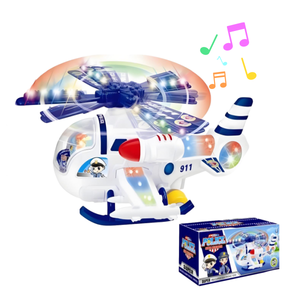 Jouets à Remonter Amusants en <span class=keywords><strong>Dessin</strong></span> <span class=keywords><strong>Animé</strong></span> Direct Usine, Avion de Police Électrique Universel à Remonter, Hélicoptère pour Enfants, Jouets de Prix - Product Image 1