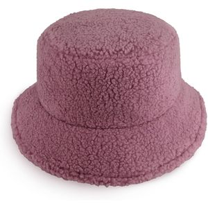 <b>Sherpa</b> Bucket <b>Hat</b> For Women Winter Fuzzy Faux Fur Brim Fisherman <b>Hat</b> Casual Style - Product Image 1