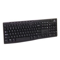 Teclado inalámbrico Logitech K270 para Windows, inalámbrico de 2,4 GHz, tamaño completo, teclado numérico, 8 teclas multimedia