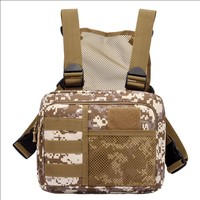 Veste tactique unisexe camouflage d'extérieur en gros, sacs de poitrine antivol en polyester léger pour sac de sport multifonction