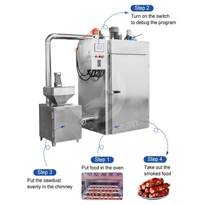เครื่องรมควันไฟฟ้า OCEAN สำหรับทำไส้กรอ<span class=keywords><strong>ก</strong></span>ปลา<span class=keywords><strong>แซลมอน</strong></span>เย็น ชอริโซ่ บริสเก็ต ไก่รมควัน <span class=keywords><strong>ราคา</strong></span> - Product Image 4