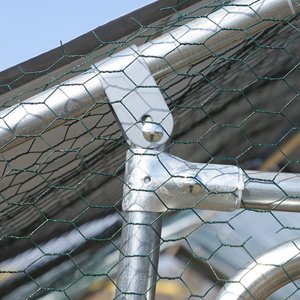 Enclos à volailles robuste pour extérieur, <span class=keywords><strong>poulailler</strong></span> de 198 cm de haut avec cadre galvanisé à chaud, grillage hexagonal, entièrement clôturé - Product Image 4