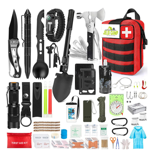Kit de survie d'urgence populaire de 235 pièces, kit de survie en milieu sauvage, SOS, <span class=keywords><strong>camping</strong></span>, chasse, tremblement de terre, randonnée en plein air, trousse de premiers soins - Product Image 1