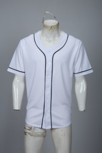 Kaos Baseball Berkualitas Tinggi, Kustom, Model Kancing Depan, Olahraga, Nama Bordir Personal - Product Image 3
