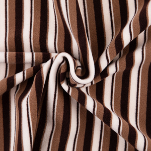 Tissu tricoté extensible doux et ajusté, rayé multicolore, teint en fil, mélange polyester-spandex pour cols roulés et leggings élégants et chauds - Product Image 4