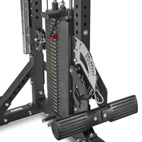 Comercial 3-en-1 High Lat Pull-Down & Seated Rowing Machine Steel Fitness Rack Trainer Gym Home Workouts Estación multifunción