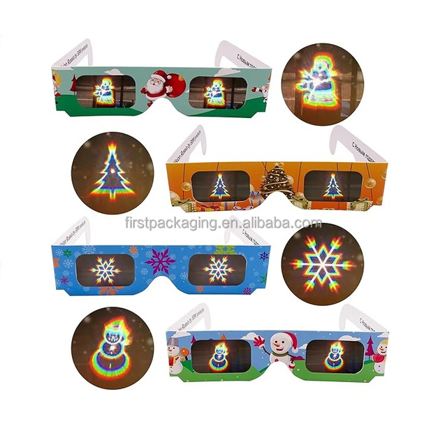 Paper Diffraction Glasses Heart Shaped Diffraction Glasses Star Design Paper Diffraction Glasses with Crosses