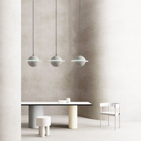 Lampe suspendue en béton moderne en forme de saturne lampe suspendue de taille moyenne pour la maison café escaliers décor pour lustres lampes suspendues